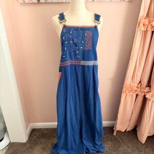 Vintage Koret City Blues Denim Patchwork Overall Dress – Patriotic Americana